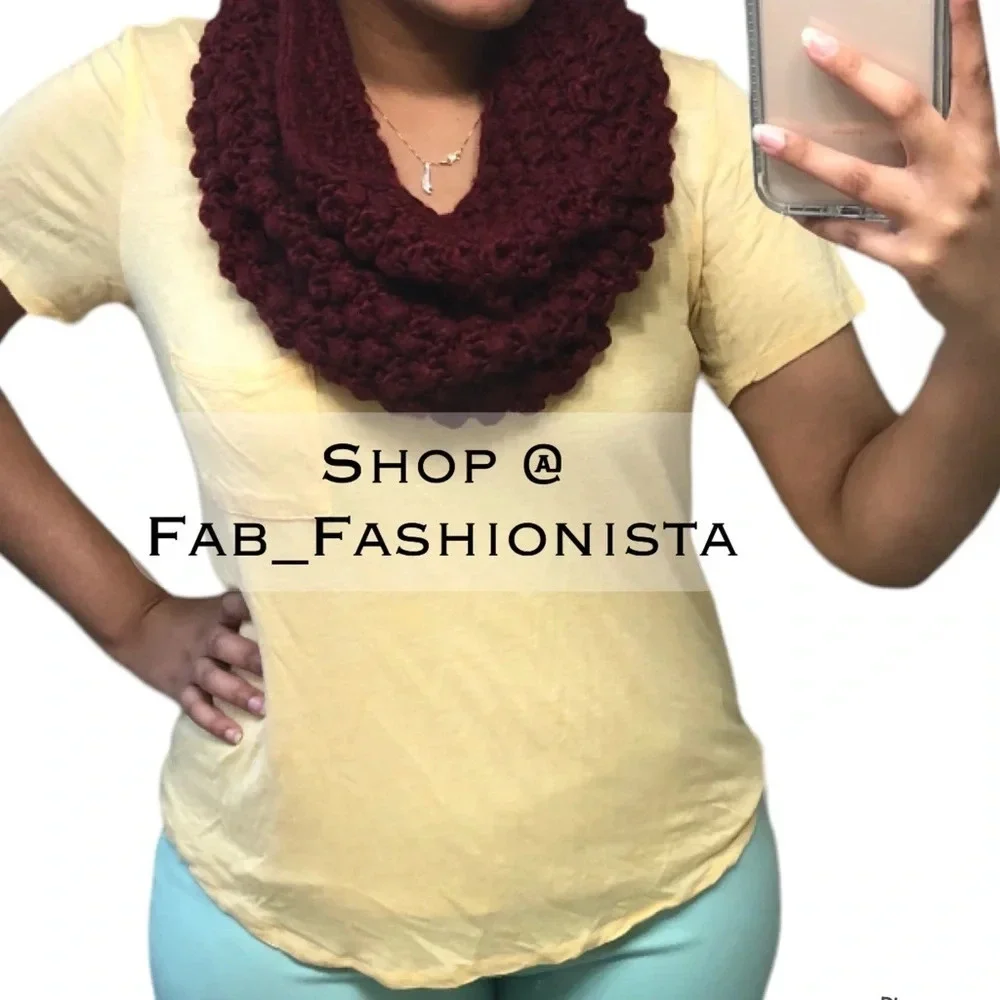 Michael Kors Leather gloves & H&M infinity scarf